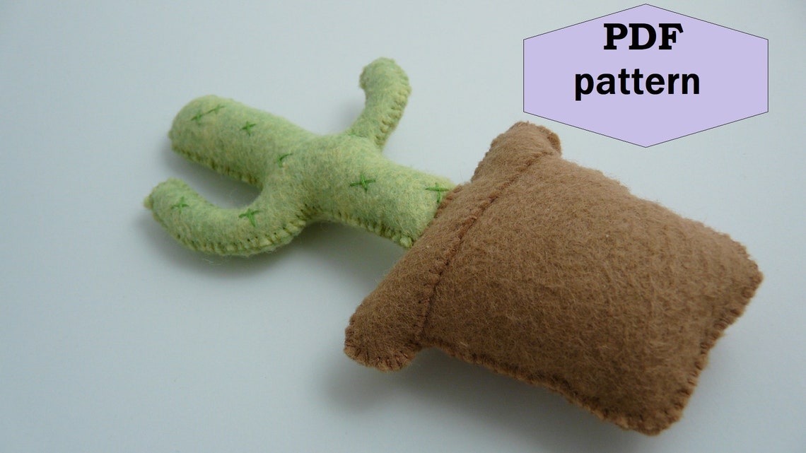 Cactus Felt PDF Sewing Pattern Easy Felt Ornaments Baby Mobile - Etsy