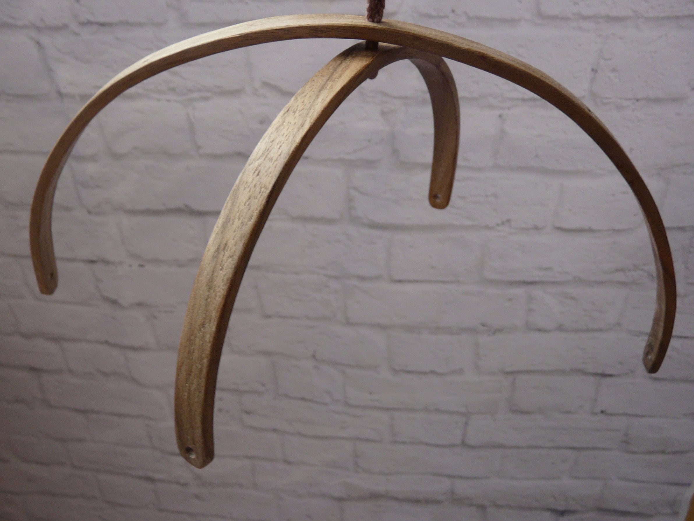 Walnut Wooden Mobile Hanger Nursery Decor Mobile Crib Base DIY Etsy