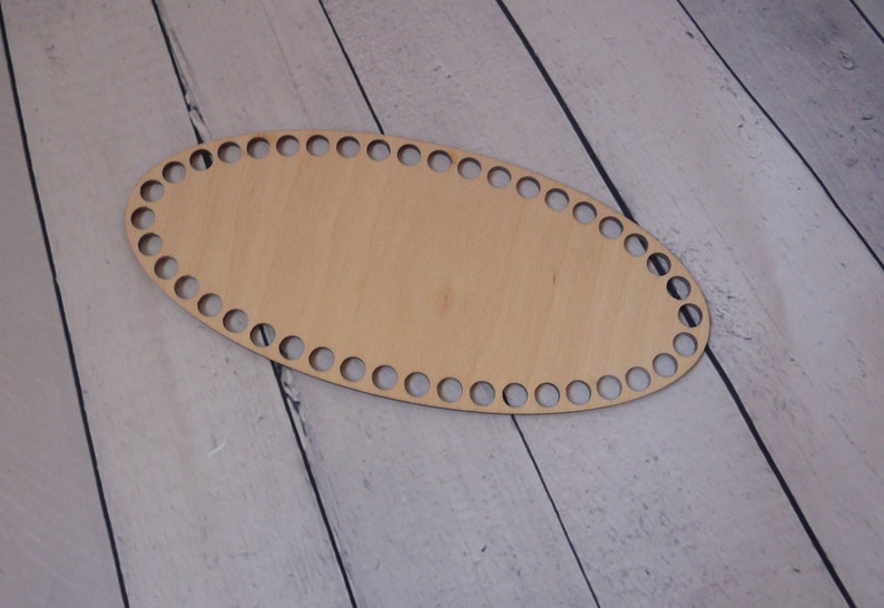 Wood base set of 3 Wooden bottoms Crochet basket Handmade Etsy