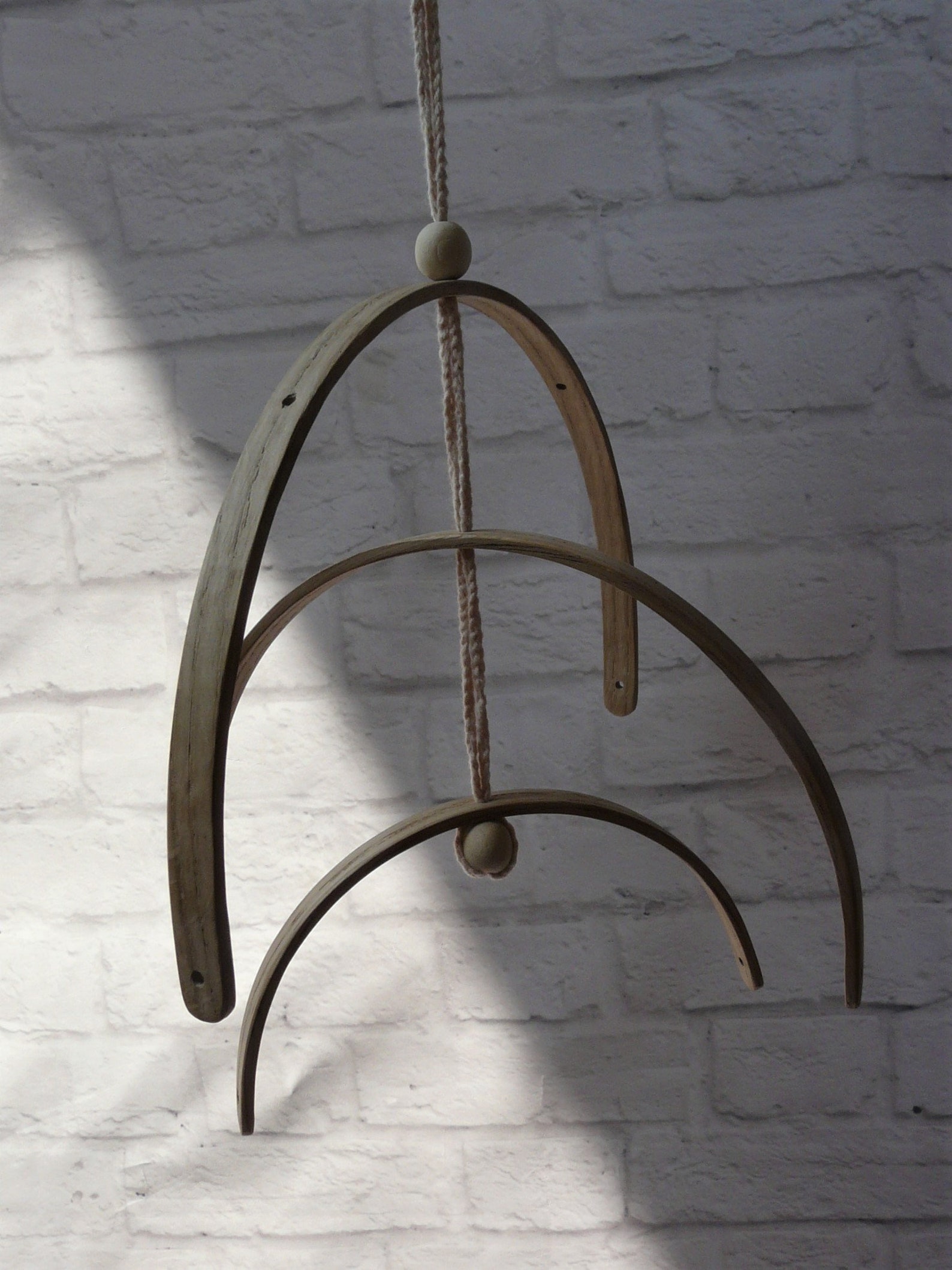 Wooden mobile hanger oak nursery decor mobile crib base DIY Etsy