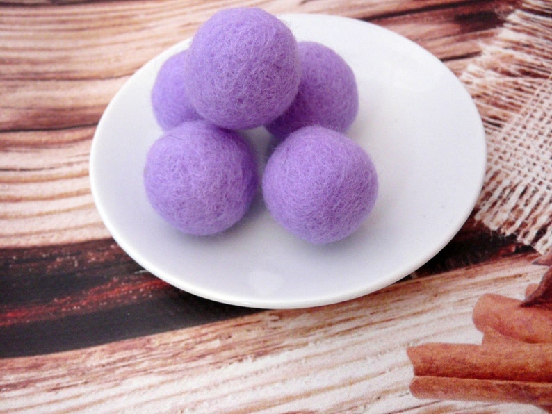 Lavender Felt Balls Wool Beads Felted Bead 100/% Wool Felt Pom Poms Balls Wool Pompoms Handmade Mother/'s day gift DIY Garland Mobile