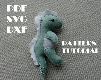 Tyrannosaurus pattern PDF Felt dinosaur sewing Pattern Easy ornament Decoration Garland Nursery Decor Digital  SVG Felt Dinosaur Plush