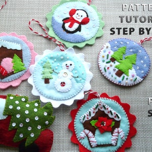 Felt pattern pdf, Sewing Christmas gifts, Felt Ornaments, Make your own Christmas decoration Christmas Sewing Pattern ornaments PDF Garland