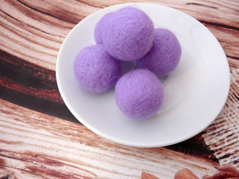 Lavender Felt Balls Wool Beads Felted Bead 100/% Wool Felt Pom Poms Balls Wool Pompoms Handmade Mother/'s day gift DIY Garland Mobile