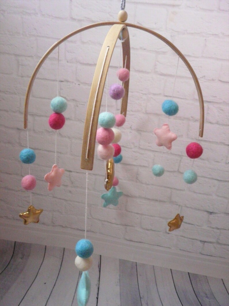 White Wooden mobile hanger nursery decor mobile holder crib Etsy