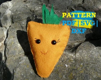 Easter carrot PDF Felt Sewing Pattern Easy ornaments Easter Decoration Garland Nursery Decor Rabbit Decoration Digital