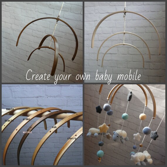 Creat Your Own Wooden Baby Mobile Cot Mobile Hanger Nursery Etsy