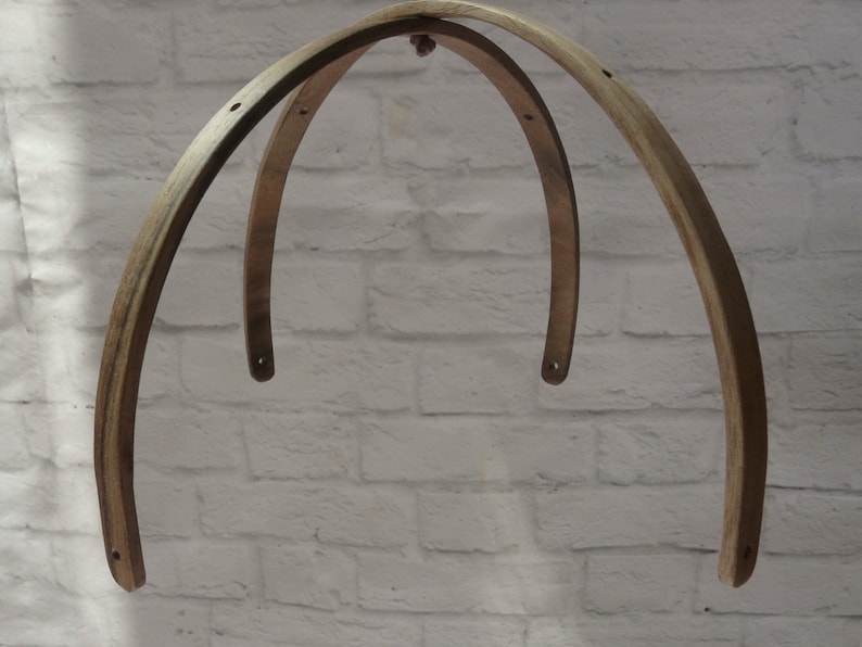 Walnut Wooden Mobile Hanger Nursery Decor Mobile Crib Base DIY Etsy