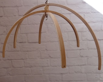 Cube bead Arc Wooden baby mobile hanger nursery frame decor mobile crib base DIY Natural Wood Hanger Nursery mobile Kit Frame Crib Mobile