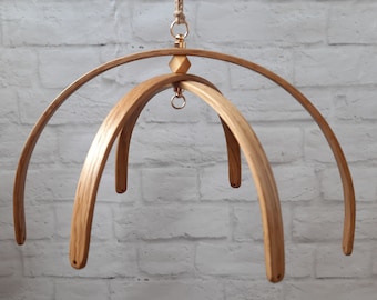 Oak Wooden baby mobile  with cube bead DIY kit baby mobile crib base DIY Natural Wood Arch Baby Mobile Hanger Nurser decor Frame Mobile
