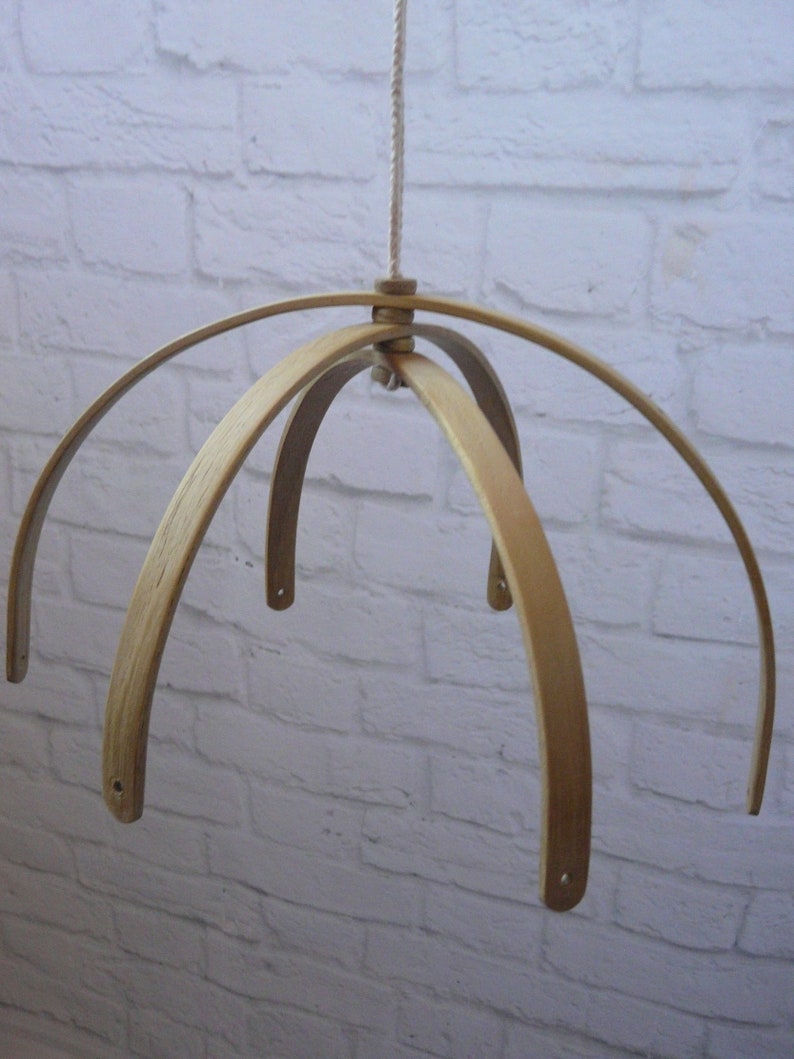 Oak Wooden mobile hanger nursery decor mobile crib base DIY Etsy