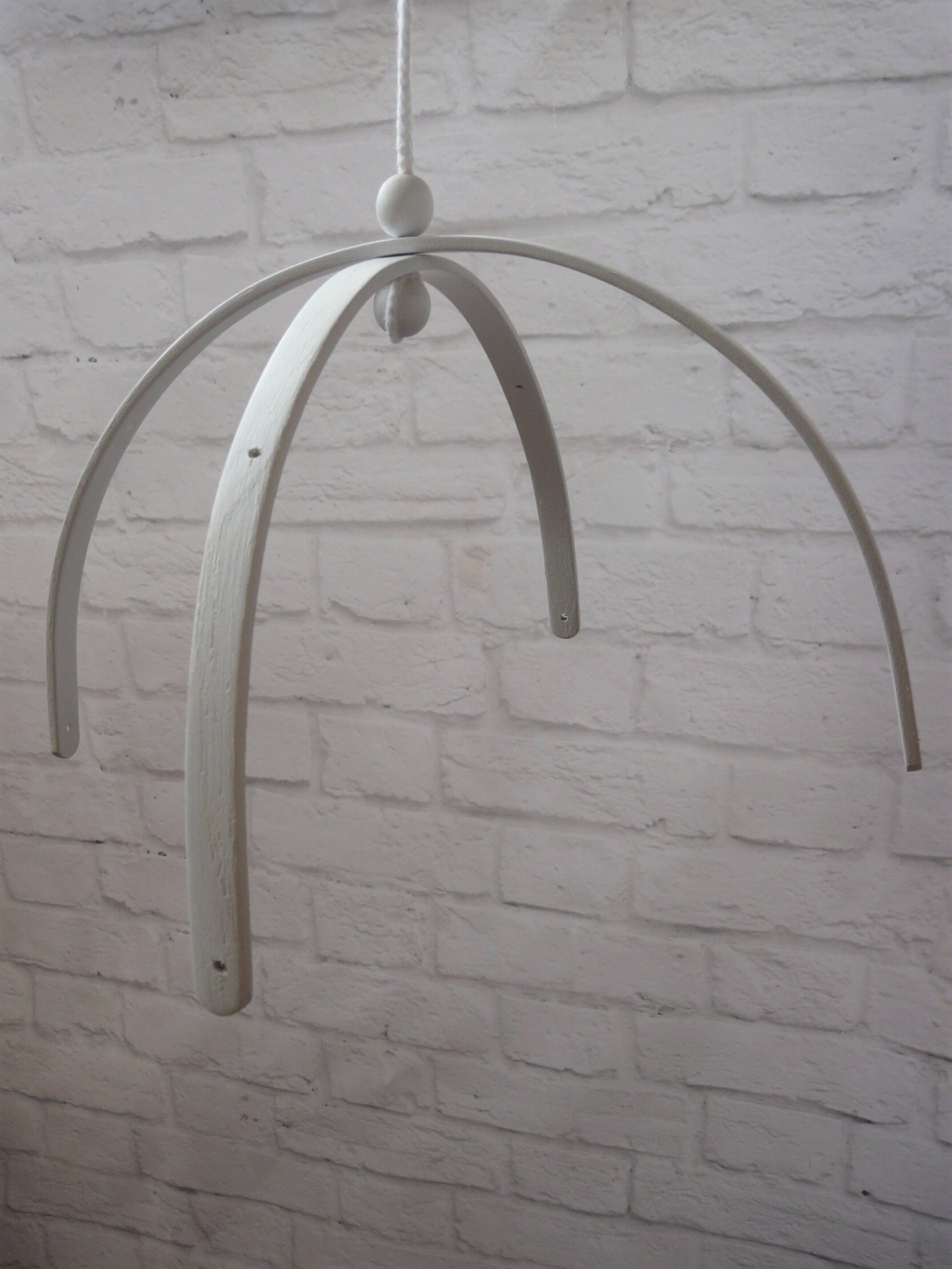 White Wooden mobile hanger nursery decor mobile holder crib Etsy