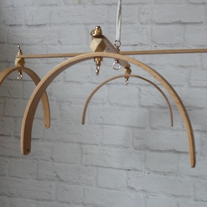 Arcs Wooden mobile, hanger mobile, frame mobile, nursery decor, crib mobile, base for baby mobile, DIY, Kit mobile, wooden mobile baby