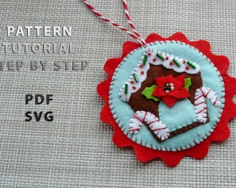 Felt toy pattern, Christmas decorations to sew, Felt Christmas tree toy, Ornaments Sewing Pattern ornaments PDF, Decoration Sewing Tutorial