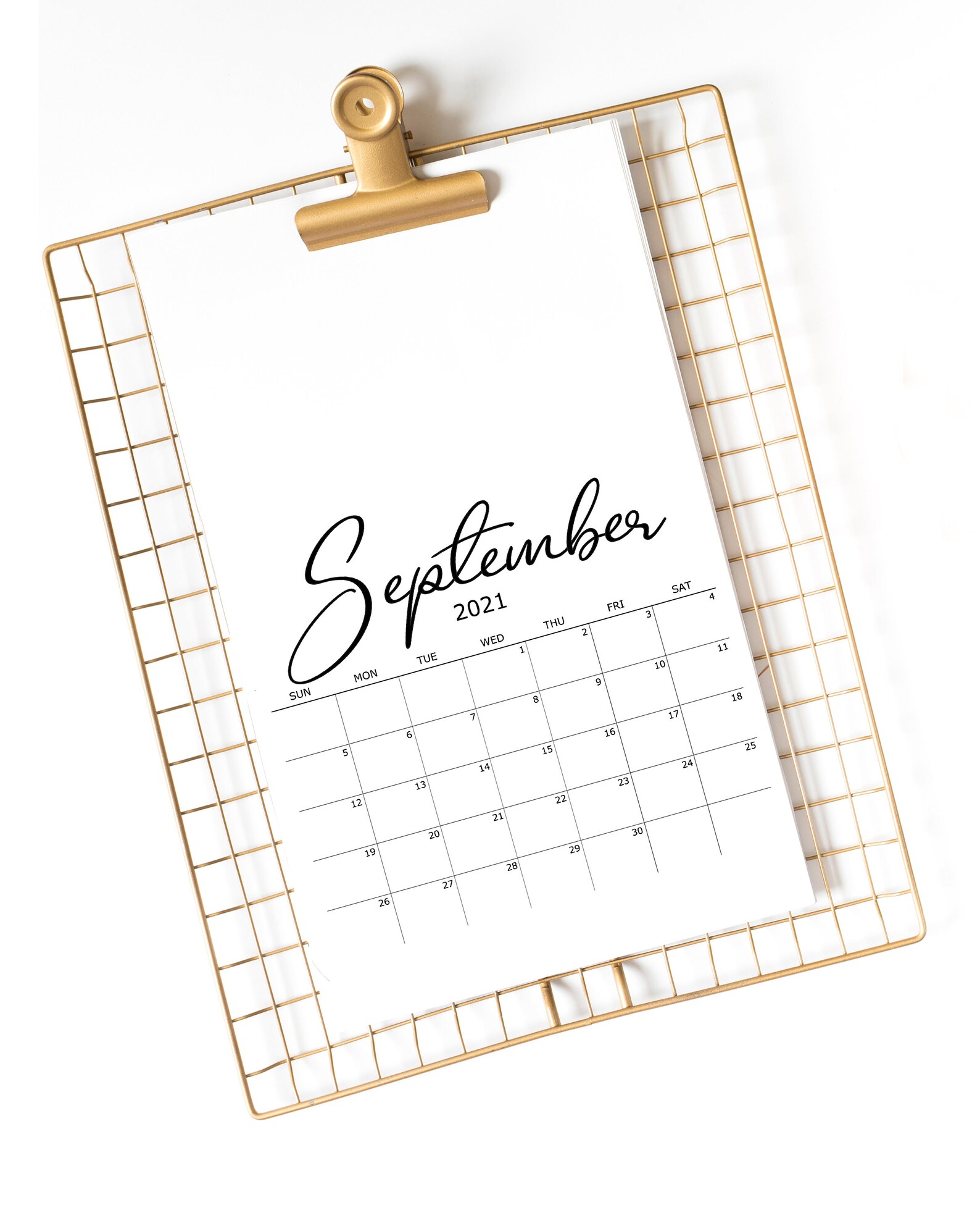 2021 DIY Calendar Template printable blank calendar pages Etsy