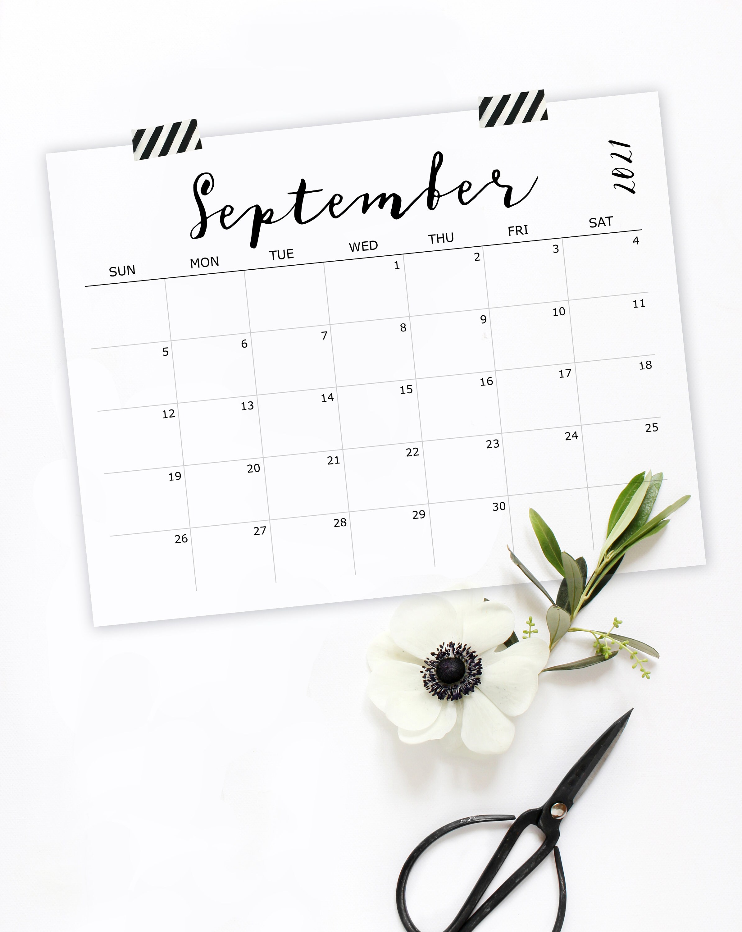 Printable 2021 Desk Calendar Desk Calendar for office and Etsy