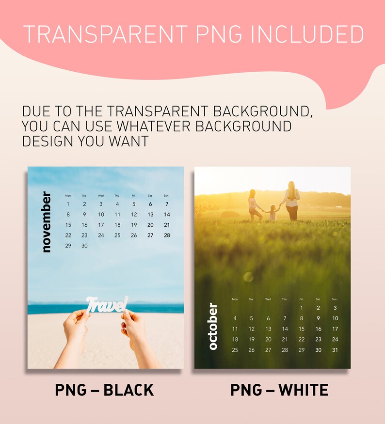 2021 DIY Photo Calendar Template printable blank calendar