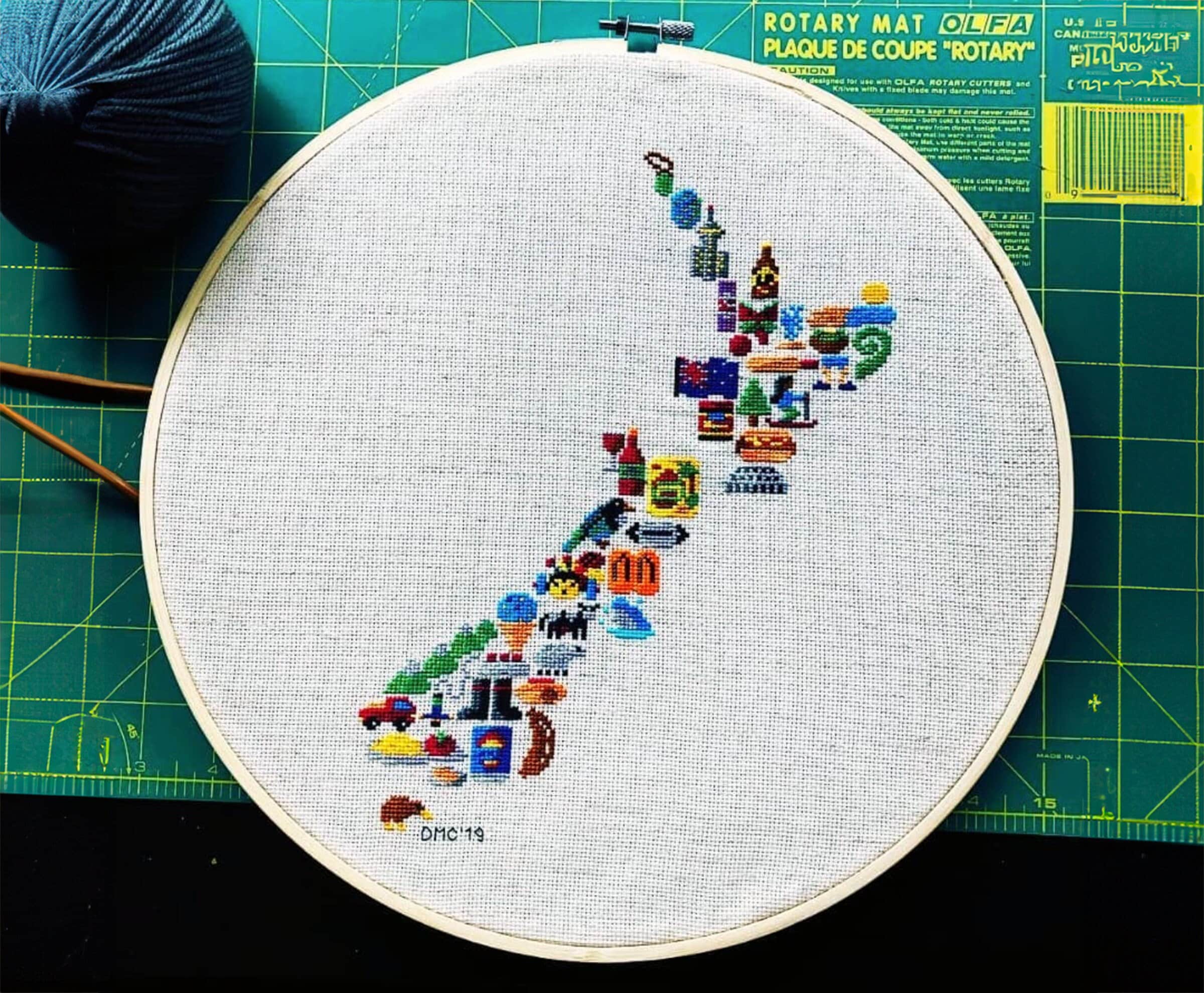 クロスステッチ完成品　ニュージーランド Nz cross stitch - Etsy 日本