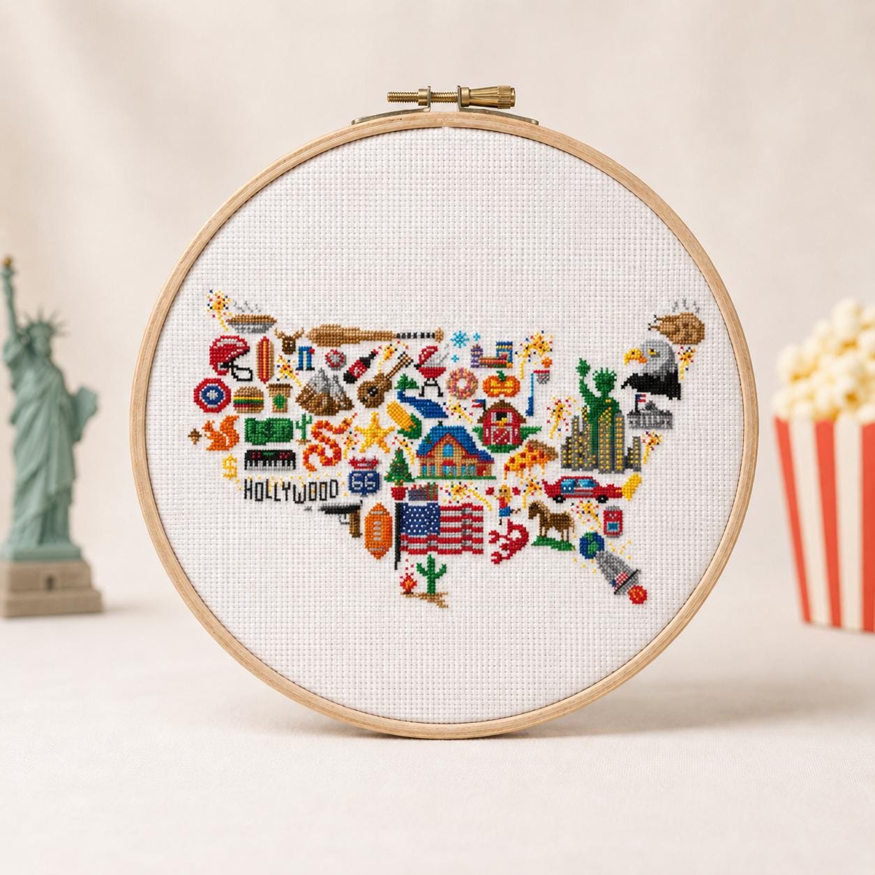 Cross stitch us map - Etsy 日本