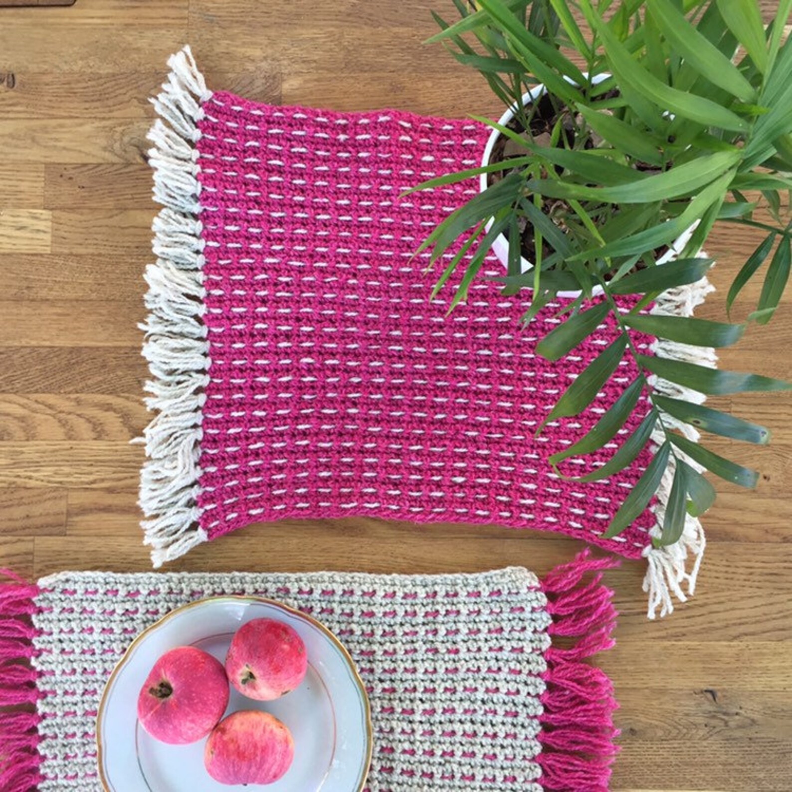 Rug Style Placemats Rustic Wool Home Decor Carpet Style Etsy