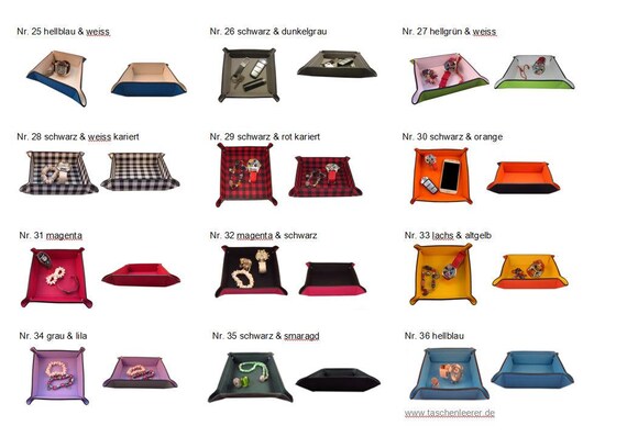 Travel Tray Gentleman`s Valet Tray Taschenleerer Taschenentleerer Vide Poche Key Tray