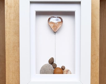 Mother with sons, Mother's Day gift, Present for Mum, I love you picture, Pebbleart mother gift, Mother and son, We love you Mom, Two sons