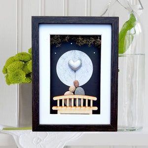 70th anniversary picture by night, Platinum anniversary gift, Platinum wedding anniversary 70th, Couple 70th anniversary gift platinum heart