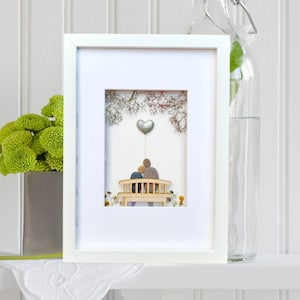Grote lijst 10e verjaardag, blikken jubileumcadeau, blik (10e) huwelijksverjaardag in grotere lijst, blikje 10e verjaardag koppel