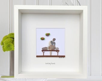 Massage Therapist pebble picture, Chiropractor framed pebble art, Massage therapy, Massage birthday gift, Sports massage, kieselsteinbilder