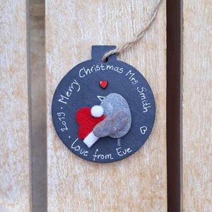 Christmas bauble for a teacher, Robin Christmas gift, Robin bauble, Christmas gift for teachers, Christmas decor, Christmas robin, Xmas gift
