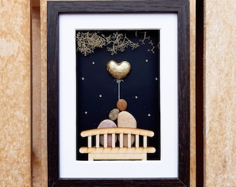 7th anniversary picture by night, Copper anniversary (7) gift, 7th copper wedding anniversary, Couple 7th anniversary gift with copper heart