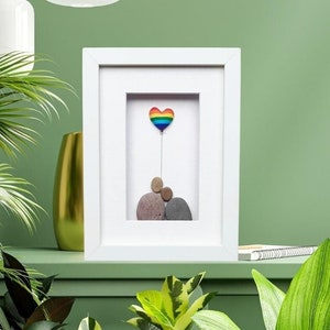 Gay wedding anniversary gift, Same sex couple anniversary, Gay marriage Unique Mr and Mr Gift, gay couple Pebble art gay couple Gay marriage