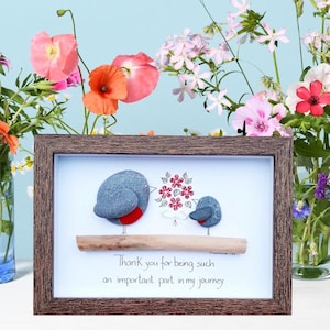 Present for teachers, Teacher present, Thank you teacher pebble picture gift, Gift for a tutor, End of school, Graduation gift, Class gift