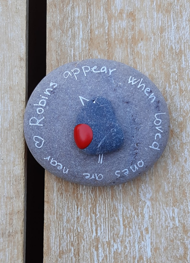 Remembrance Keepsake Memorial Pebble Grave Ornament Painted Etsy