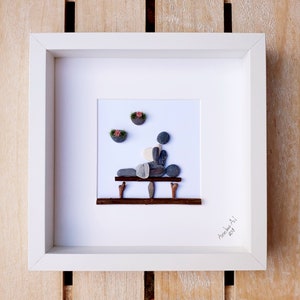 Massage Therapist pebble picture, Chiropractor framed pebble art, Massage therapy, Massage birthday gift, Sports massage, kieselsteinbilder image 9