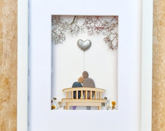 25th anniversary picture large frame, Silver anniversary gift, Silver wedding anniversary in a larger frame, Couple 25th anniversary silver
