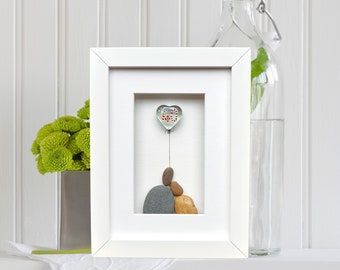 40th Birthday present Happy Birthday gift Birthday pebble picture 18th  21st 30th  40th  50th  60th  70th 80th personalised pebble art