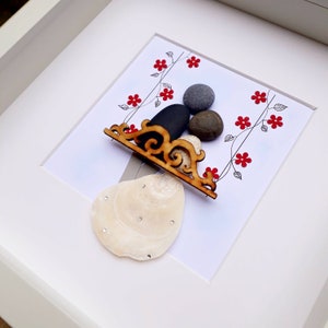 Wedding pebble picture, Wedding present, Wedding gift, Together pebble picture, Pebble frame gift, Picture about love, Anniversary love gift