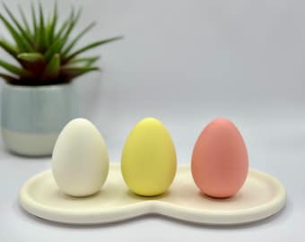 Easter eggs decoration Jesmonite egg Handmade spring decor Easter gift Egg for Easter Ornament Table decoration Modern home decor Bunny