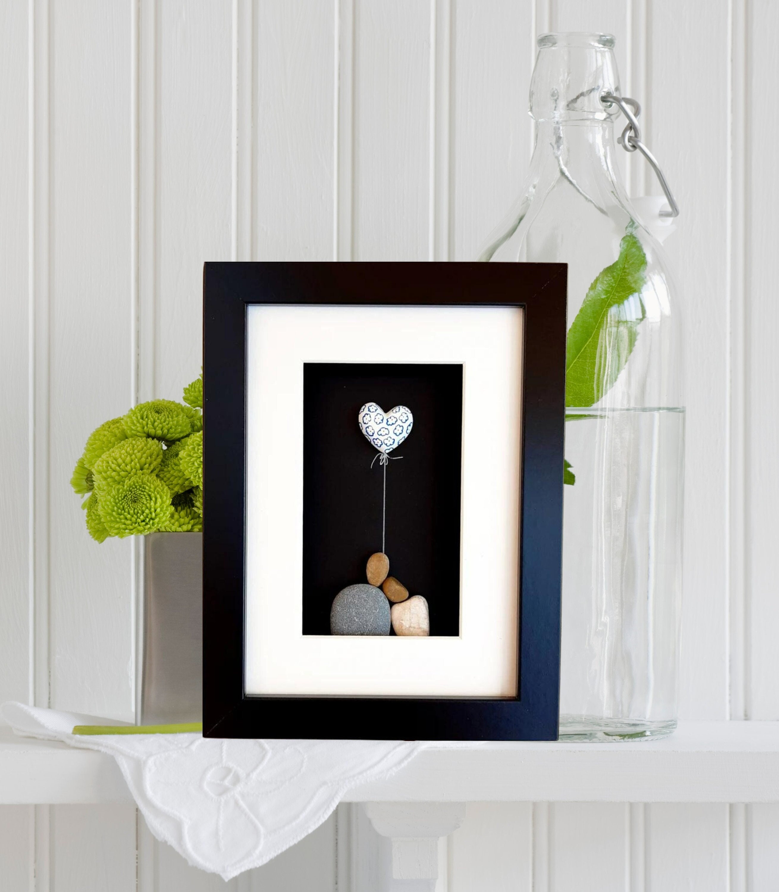 China wedding anniversary, 20th anniversary picture, 20th anniversary gift, China anniversary pebbleart picture, China 20th anniversary gift
