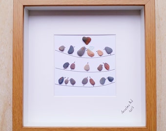 Wedding gift, Wedding pebble art frame, Pebble Art, Pebble picture, Personalised wedding gift, Mr and Mrs frame, Bride and groom pebble art