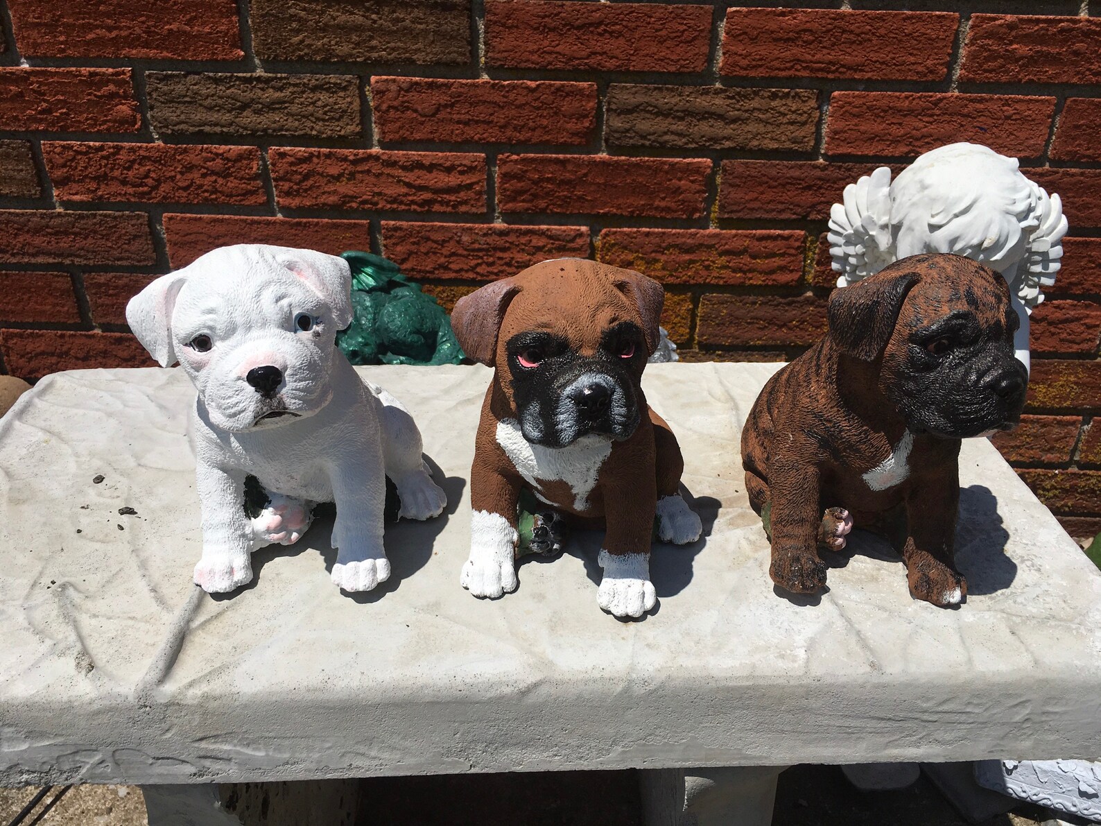 1 Boxer Dog Concrete Statue Any Color Fawn Brindle Black Etsy