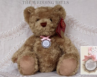 Flower Girl Bridesmaid 'Sherwood' Teddy Bear Something Old Keepsake Charm