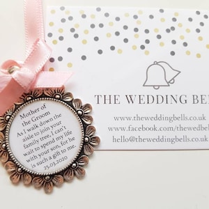 Mother of the Groom Bouquet Charm Keepsake Gift personalised 14