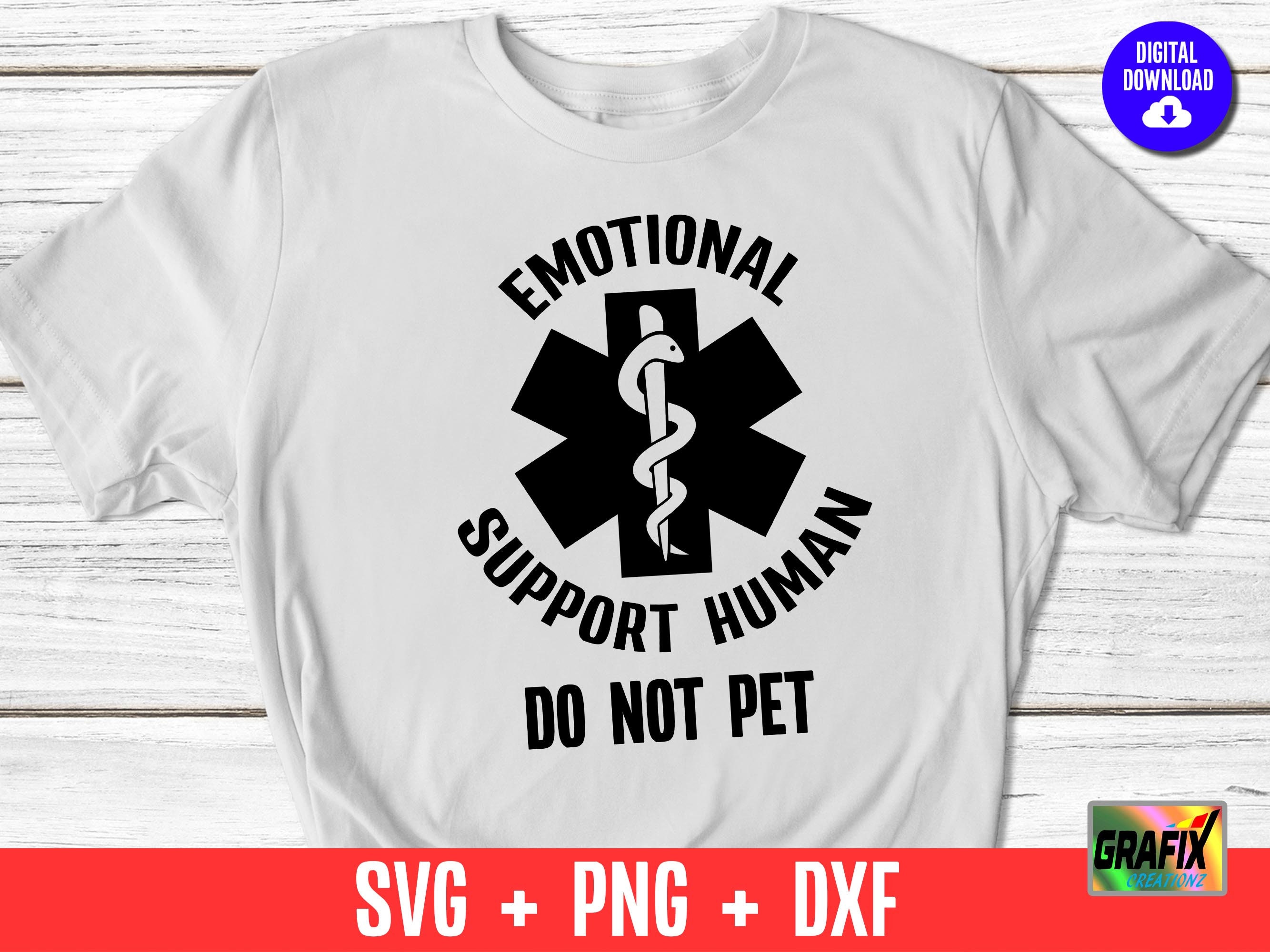Emotional Support Pickle Humanity Kindness' Unisex Jersey T-Shirt