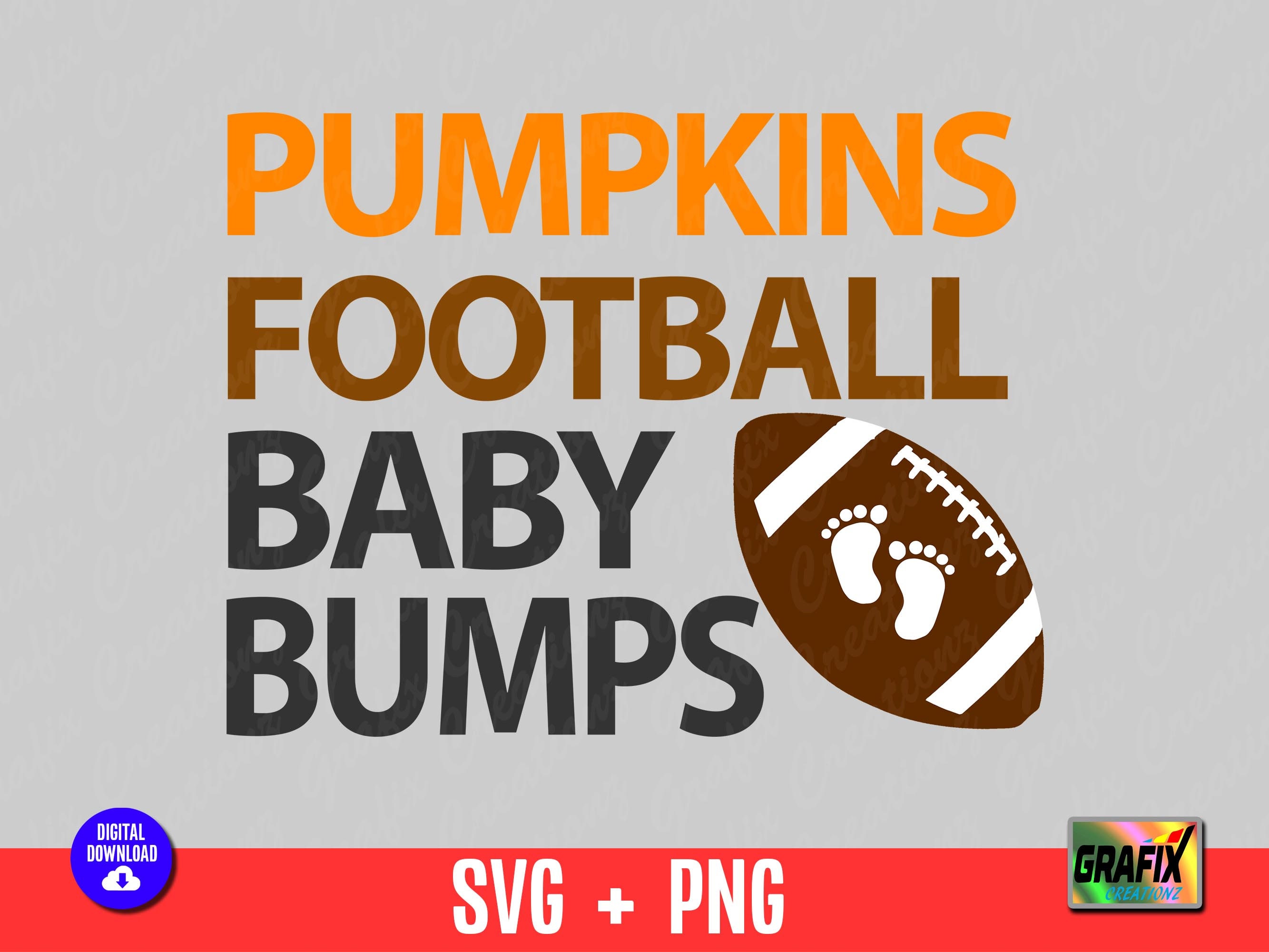 Pumpkins Football Baby Bumps Pregnancy design png svg digital cut files, cricut, silhouette cameo