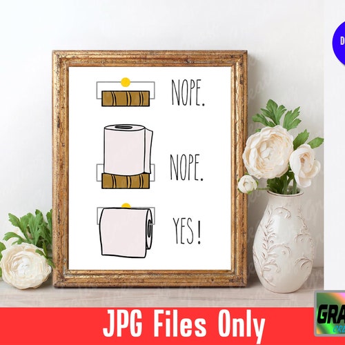 Toilet Paper Rules Humorous Toilet Paper Roll Directions Etsy