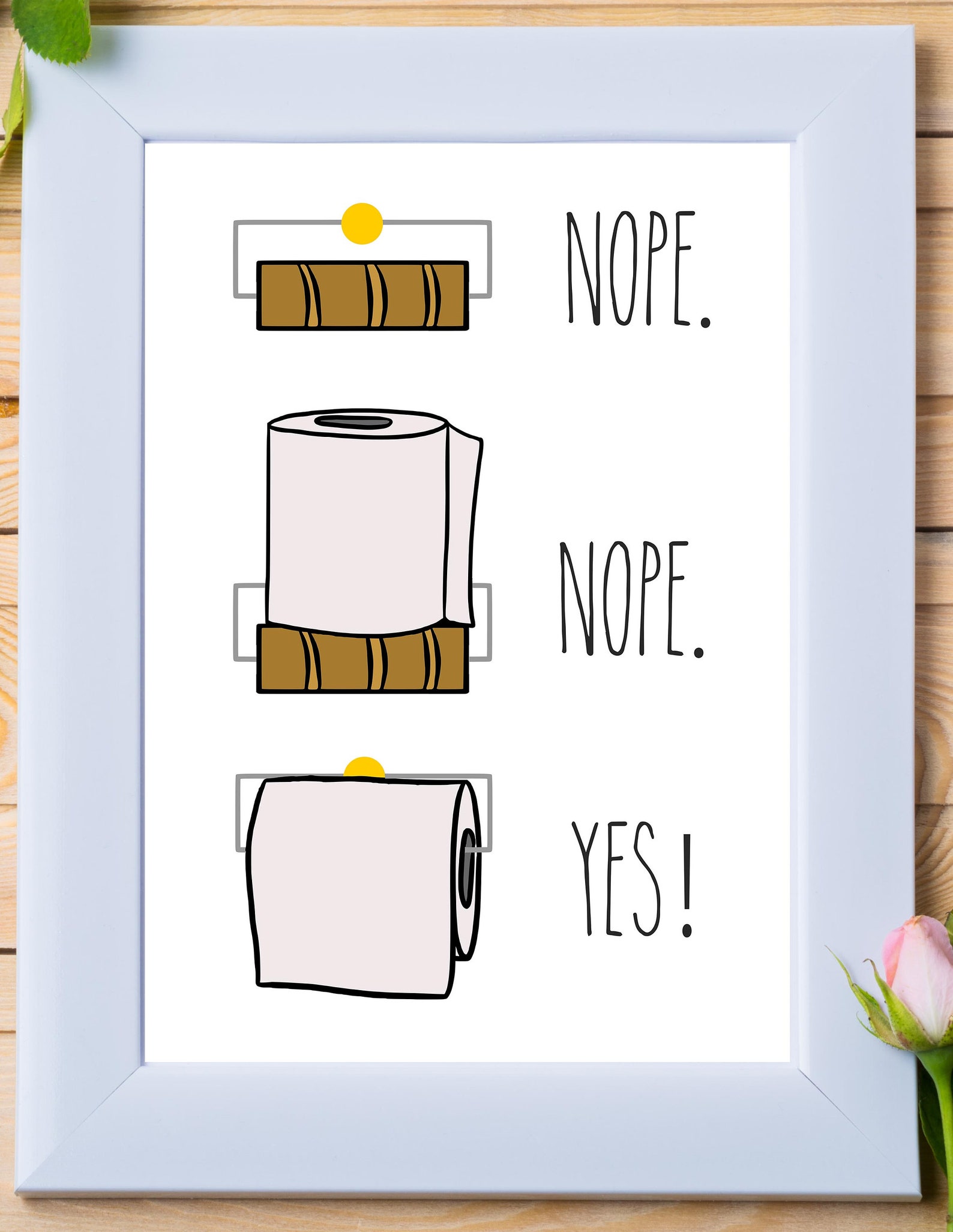 Toilet Paper Rules Humorous Toilet Paper Roll Directions Etsy UK