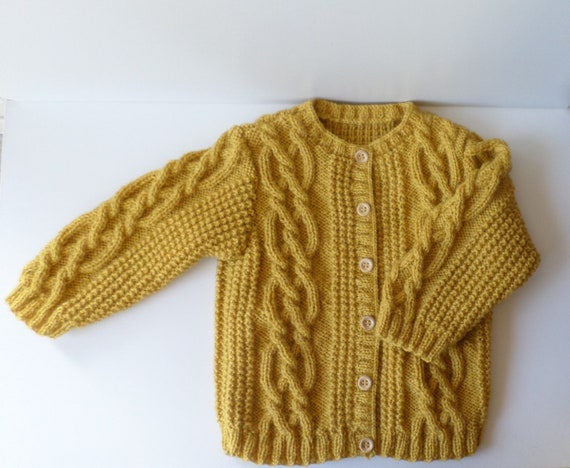 children's mustard cardigan