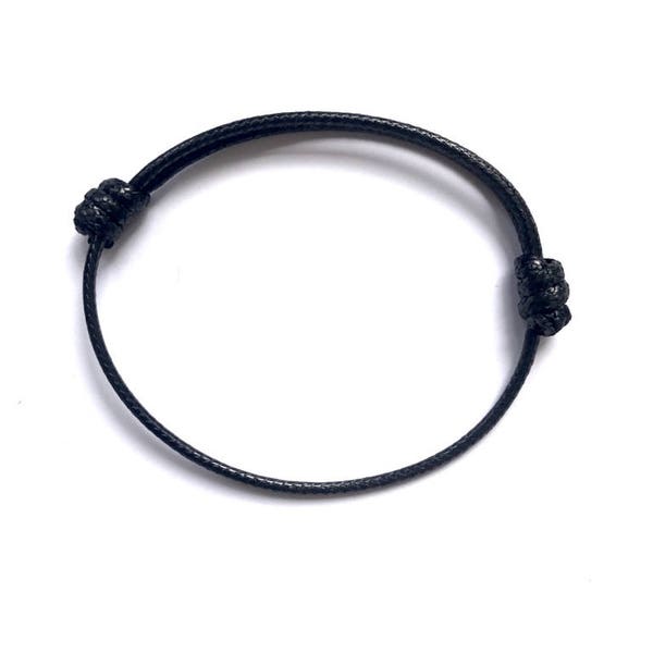 Pulsera de hombre negro, joyería de hombre, regalo para hombres, pulseras de amistad, regalo de aniversario, pulseras de Cábala, joyería de Cábala, FindsLab